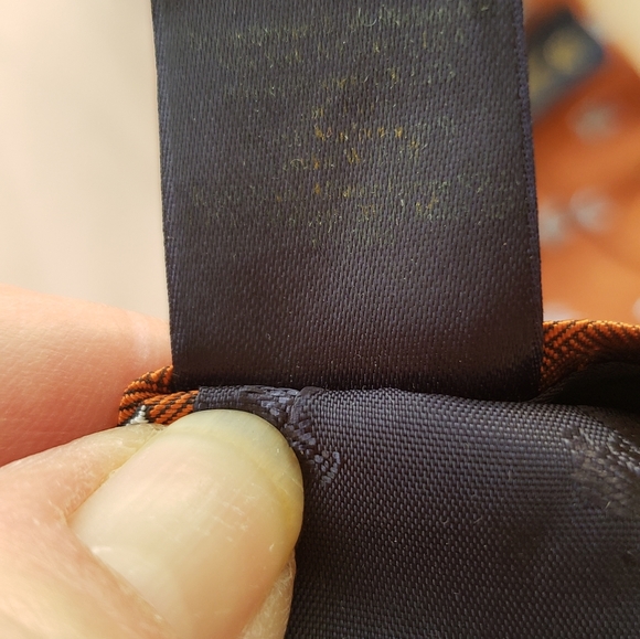 Brooks Brothers Men's Necktie Rusty Orange Basketweave Geometric Pattern - Picture 5 of 7